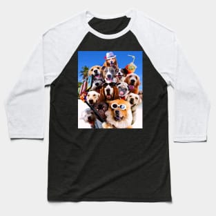 Dog Selfie Wearing Glasses Baseball T-Shirt